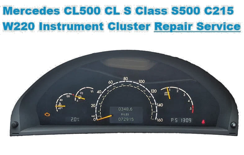 Mercedes CL500 CL S Class S500 C215 W220 Instrument Cluster Repair service - Image 1 of 3