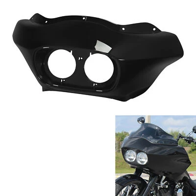 Carenado exterior delantero negro vivo apto para Harley Road Glide FLTR 1998-2013 2009 10 Foto 1 de 4