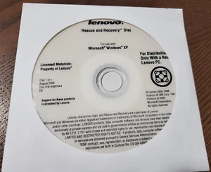 Lenovo Rescue and Recovery CD Disc Disk 1 of 1 For Use W/ Windows XP PN: 45M7844 - Picture 1 of 4