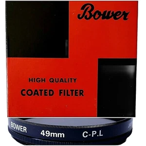 Bower 49 mm Circular Polarizing Filter Genuine Coated Optical Glass New In Box - Picture 1 of 5