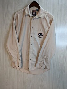 Three Square Royce Apparel Georgia Shirt Mens Tan Button Down Sz Large L - Picture 1 of 8