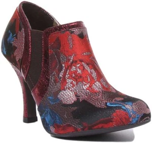 Scarpe corte con tacco Ruby Shoo Juno da donna in bordeaux taglia UK 3 - 8 - Foto 1 di 12
