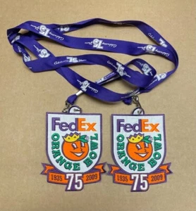2009 75th Anniversary FedEx Orange Bowl Patch & Lanyard - (2) - Collector's Item - Bild 1 von 5