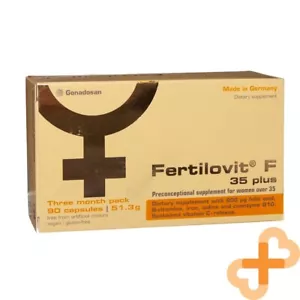 FERTILOVIT F 35 PLUS Women Fertility Supplement 90 Capsules Multimineral Vitamin - Picture 1 of 24