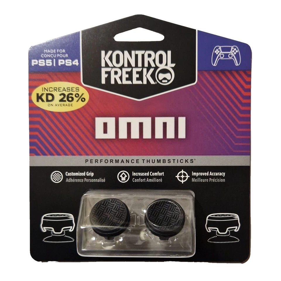 KontrolFreek FPS Freek OMNI Black PS5 PS4 Performance Thumbsticks (4 PRONGS) - Image 1 of 1