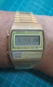 Vintage(1979) SEIKO Calculator Alarm Watch C359-5000 *Working stuck hard butons* - Picture 1 of 11