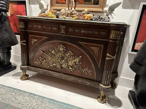 Gorgeous Italian sideboard, Unique Metalwork Cover