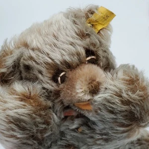 VNTG Steiff Floppy Zotty Sleepy Teddy Bear 1960's 7 " inch Mohair with button - Picture 1 of 12