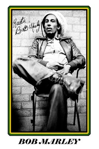 Bob Marley signed 12x18 inch photograph poster - One Love - Rastaman Vibration - Picture 1 of 4
