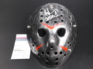 Máscara de hockey plateada firmada por Ari Lehman Jason Voorhees viernes 13 certificado de autenticidad JSA W - Imagen 1 de 1