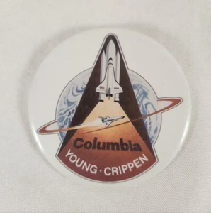 Vintage Columbia Young Crippen 3" Pin Pinback  - Bild 1 von 2