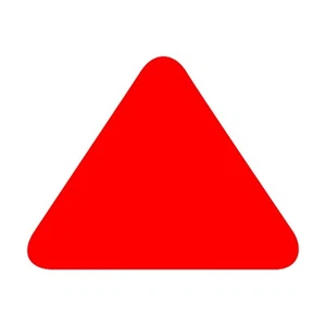 Rounded Triangle Sticker - Buy 1 Get 1 Free - Safety Shape Decal - BOGO - Bild 1 von 12