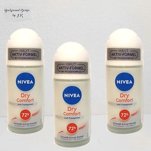 3x 50ml Nivea Dry Comfort Deo Roll On 72h Anti Transpirant Roller schweiß schutz - Bild 1 von 2
