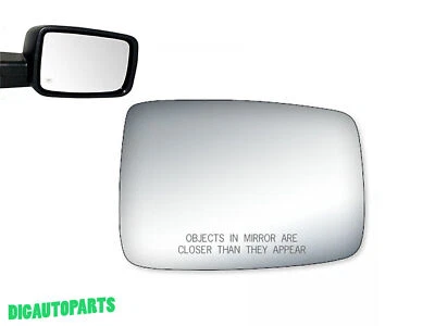 New Mirror Glass For 2010-2017 Ram 1500 2500 Pickup Right Side Convex+Adhesive - Image 1 of 4