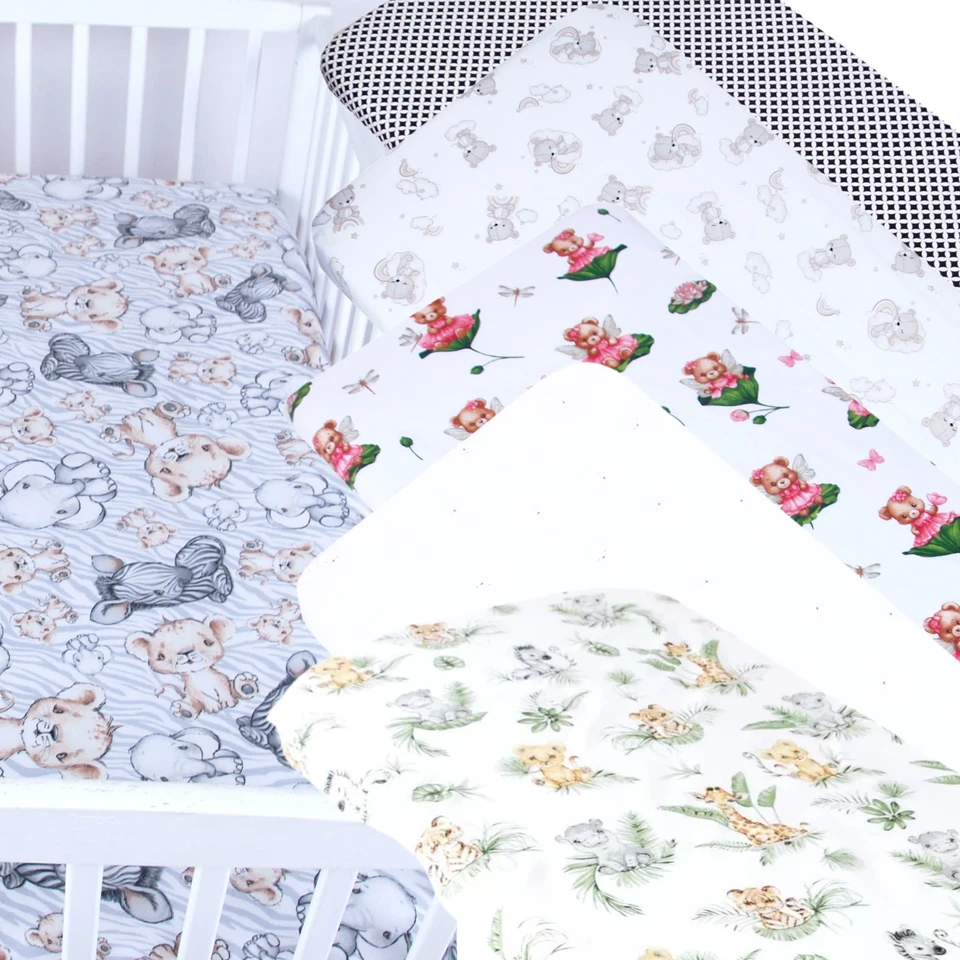 BABYLUX SPANNBETTLAKEN  60x120 70x140 Spannbetttuch Baumwolle Sterne Kinder Baby - Bild 1 von 1