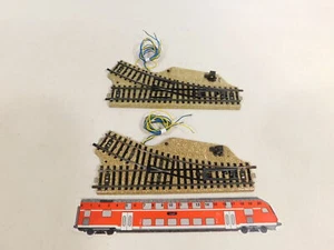 Märklin H0 AC 2x 3601 MWR E-Switch Electric Switch M-Track Right Sg #DW102-0.5 - Picture 1 of 3
