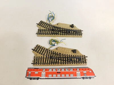Märklin H0 AC 2x 3601 MWR E-Switch Electric Switch M-Track Right Sg #DW102-0.5 - Image 1 of 3