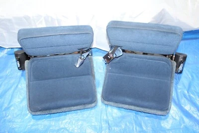 89-94 Ford RANGER XCAB Pair Rear BUCKET SEATS w/ Seat Belt Receivers BLUE Clean - Image 1 of 4