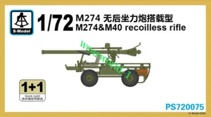 S-Model PS720075 1/72 M274 &M40 recoilless rifle Quick Build Model kit - Picture 1 of 1