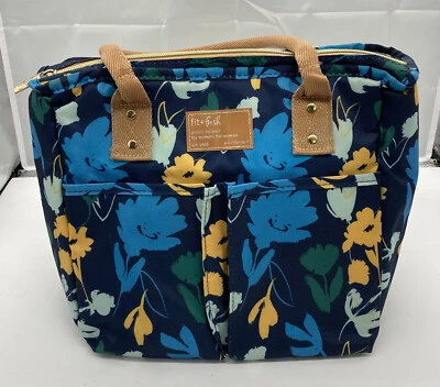 Sacola tote de almoço padrão floral refrigerador isolado FIT & FRESH - Imagem 1 de 4