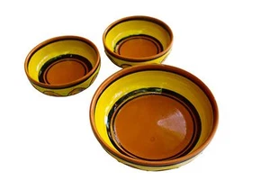 Spanisches Terrakottagelb - festliches Set - handbemalt aus Spanien - Bild 1 von 7