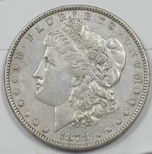 US 1878 Silver Morgan Dollar AU+ REV. '79' 7TF U2134 combine shipping - Picture 1 of 2
