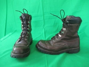Vintage LL Bean Freeport ME. 8" Leather Boots Mens Size 8-D Brown Nice Condition - Picture 1 of 11