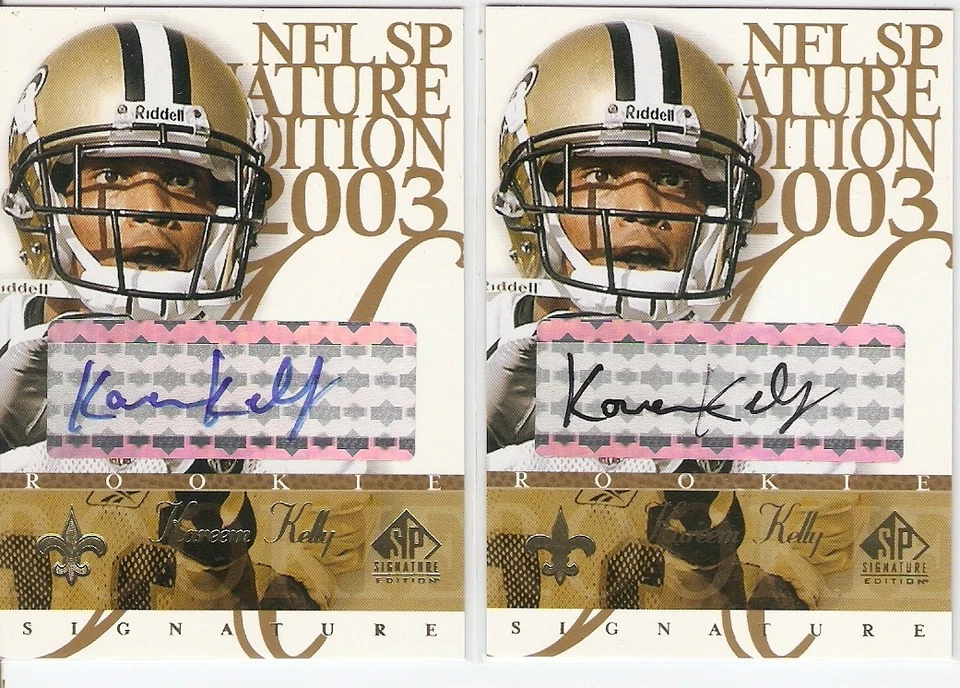 KAREEM KELLY ROOKIE AUTOGRAPH LOT 2003 SP SIGNATURE EDITION NEW ORLEANS SAINTS - Image 1 of 1