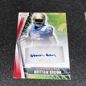 BRITTAIN BROWN 2022 Sage Rookie Auto Red A-BB1 UCLA - Picture 1 of 1