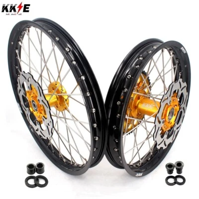 Llantas de llanta de radios KKE 21/18 Dirtbike para Suzuki DRZ400 DRZ400E DRZ400S disco dorado Foto 1 de 4