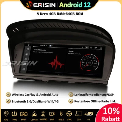 8.8" DSP Android 13 GPS Autoradio 4G BMW 3er E90 E91 E92 5er 6er E60 E61 E63 E64 - Bild 1 von 4