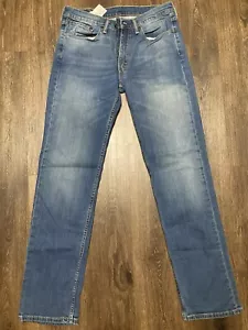 Levis 514 Slim Straight Jeans 100% Cotton Denim Medium Wash Mens Size 32 X 34 - Picture 1 of 9