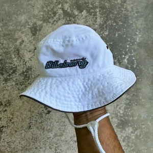 Vintage Billabong Bucket Hat Men Women White Cotton Embroidered Surfer Surfwear - Picture 1 of 12