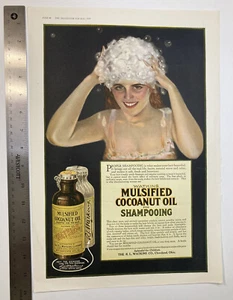 1919 Druckanzeige Watkins mulgiertes Kokosnussöl zum Shampoonieren P&G Seife 11 x 16 Zoll - Bild 1 von 2