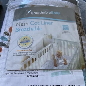 Breathable Baby Mesh Cot Liner Rainforest 2 Side Solid Cot End Brand New - Picture 1 of 3