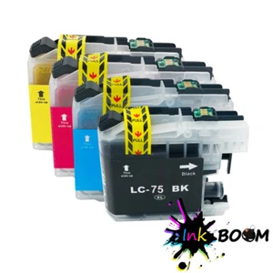 4 cartucho de tinta para Brother LC-75 LC75 DCP-J940N-W MFC-J825N MFC-J955DN J625DW - Imagen 1 de 1