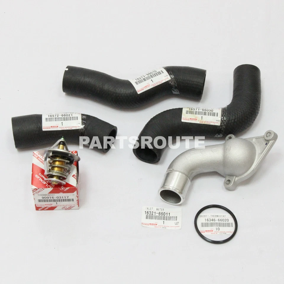 Toyota Land Cruiser 4.5L 93-97 Lexus LX450 OEM Thermostat & Radiator Hose Kit - Image 1 of 2