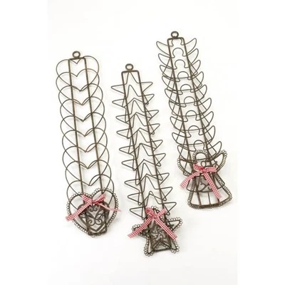 CHRISTMAS CARD HOLDER METAL STAR HEART ANGEL BY HEAVEN SENDS WALL HANGING