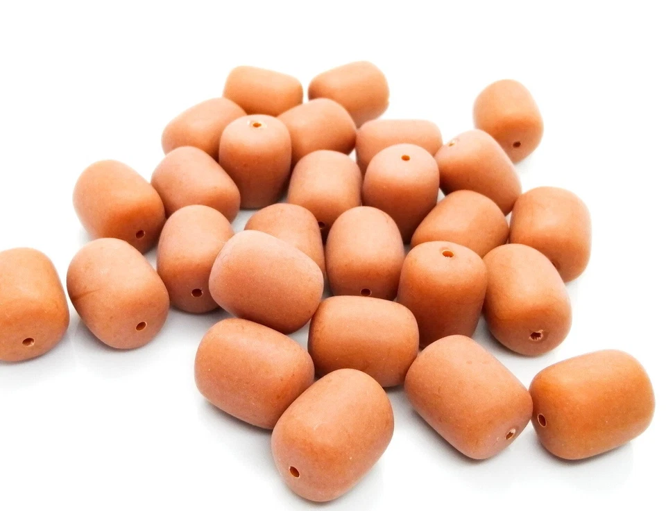 Large Matt Finish Column Bead 20x17mm - Terracotta - Pack of 10 - Image 1 of 1