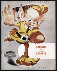 CLEVELAND BROWNS 1946 Program Cover Brownie Elf 8 x 10 Photo Poster Man Cave - Picture 1 of 1