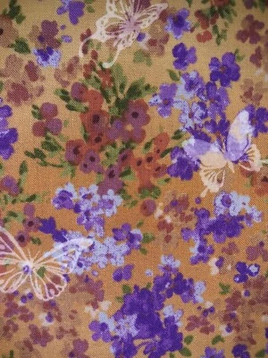 Autumn Mist by Hoffman Fabrics Floral & Butterfly Cotton Fabric 2 Yards X 44"W - Image 1 of 4