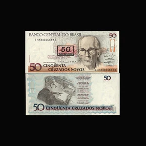 Brazil, 50 Cruzeiros on 50 Cruzados Novos, 1991, Undated, Uncirculated - Picture 1 of 1