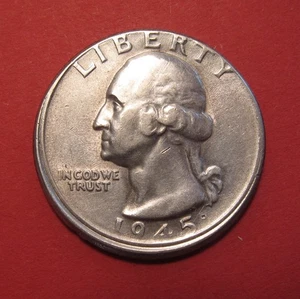 1945 Washington Quarter Mint Error - Tilted Partial Collar - Picture 1 of 3