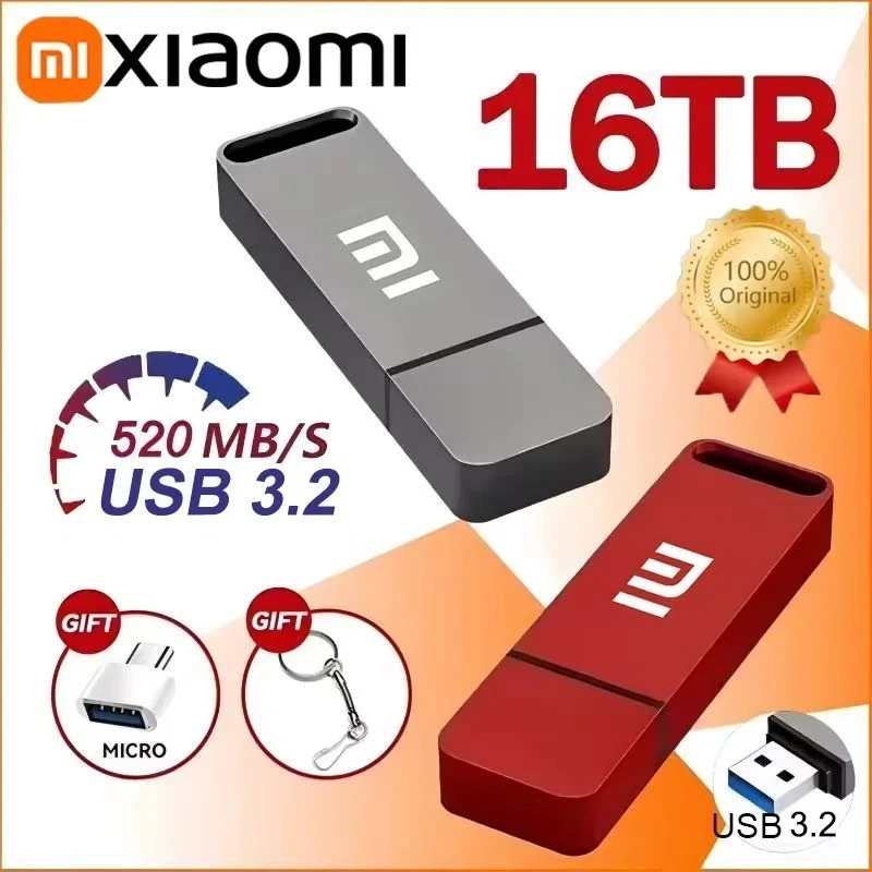 Xiaomi 16TB USB 3.2 Flash Drive Type-C High Speed Metal Pen Drive for Computer - Image 1 of 4