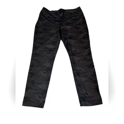 Nicole Miller Black Grey Camo Leggings High Rise Workout Size XL - Image 1 of 3