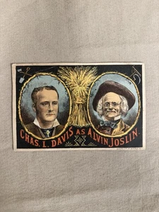 VICTORIAN AMERICAN COMEDIAN TRADE CARD - CHARLES L. DAVIS - Bild 1 von 2