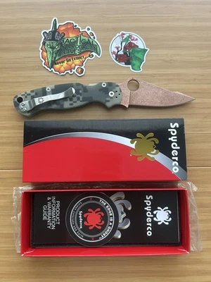 Cuchillos tácticos de pterodáctilo Spyderco TPK Mod PM2 - Arpón de lavado de cobre S45VN Foto 1 de 4