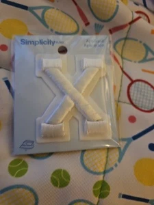 Simplicity & Wrights 2” Letter X Applique Patch White On White - Picture 1 of 1