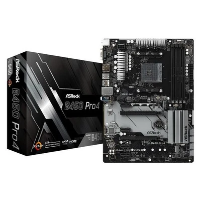 4820215 Asrock B450 Pro4 R2.0 Amd B450 - Immagine 1 di 4