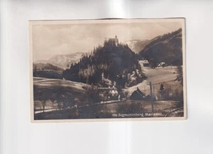 F6247) Ansichtskarte, SIGMUNDSBERG MARIAZELL -Kirche Straße Bauernhof 1929 - Foto 1 di 2